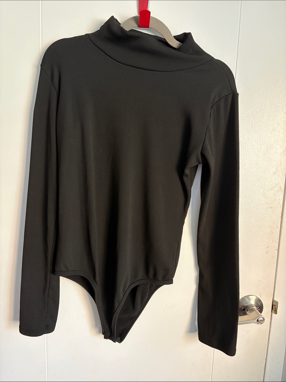 Black Long Sleeve Mock Neck Bodysuit